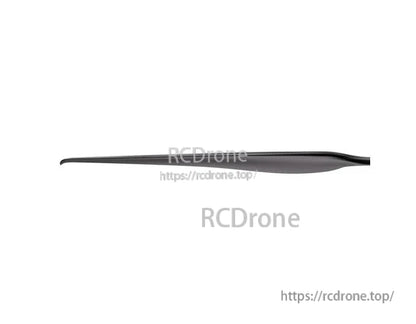 Side view of T-Motor VZ32x12 32-inch matte carbon VTOL propeller blade with a slim, tapered profile