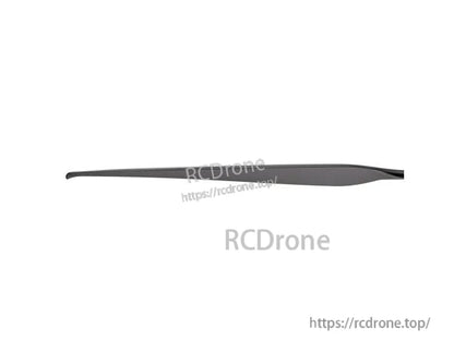 T-Motor VZ34x13 34-inch matte carbon fiber VTOL propeller blade, side profile on white background