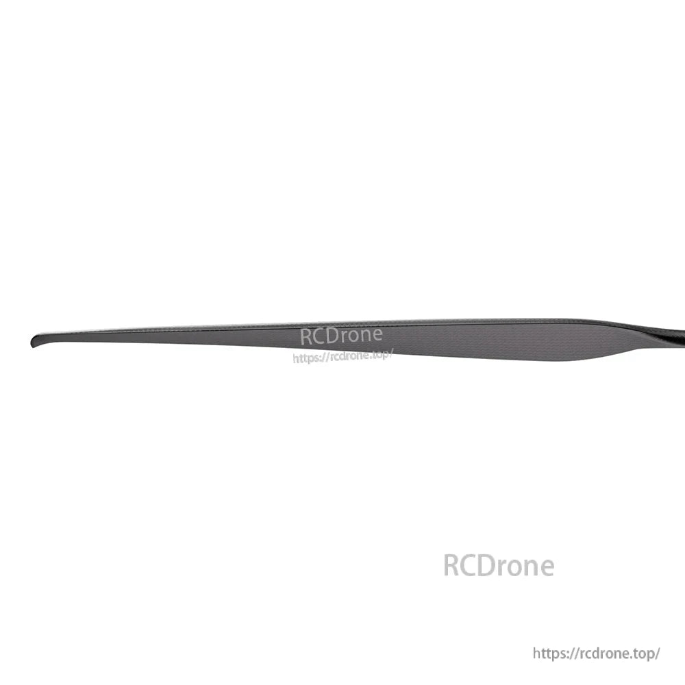 Side view of T-Motor VZ34x13 34-inch matte carbon fiber VTOL propeller blade in black