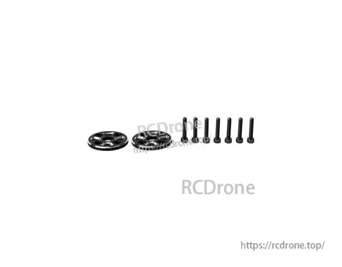 Black flange mount plates with six bolts for T-Motor VZ40x16.1 VTOL propeller mounting