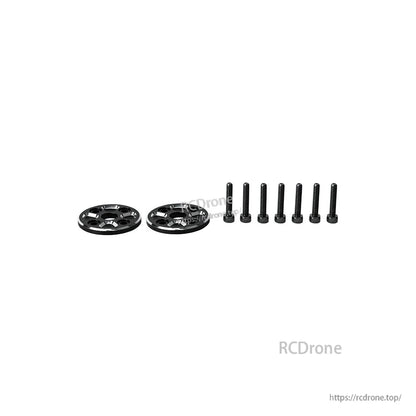 Two black flange mount hubs with eight mounting bolts for T-Motor VZ40x16.1 VTOL propeller