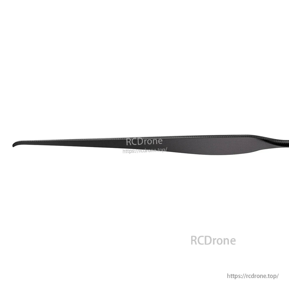 T-Motor VZ40x16.1 matte carbon fiber composite VTOL propeller blade, side profile with slim aero shape