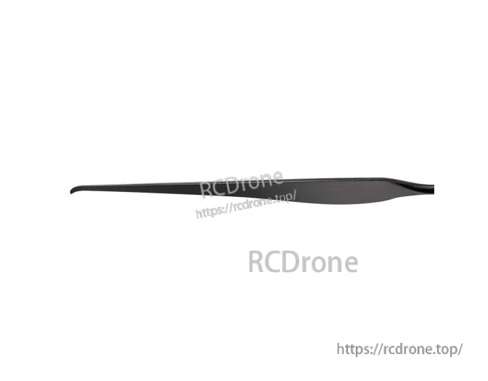 Side view of T-Motor VZ40x16.1 matte carbon fiber composite VTOL propeller blade in black