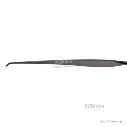 Side profile of T-Motor VZ42x16.5 VTOL propeller blade with carbon fiber-style finish