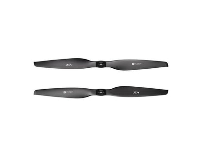Pair of T-Motor VZ45x18 45x18in carbon fiber VTOL propellers with matte finish and flange-mount hub