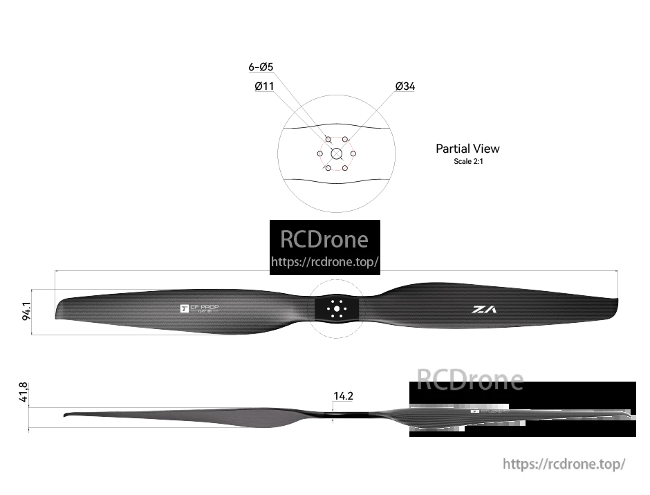 VZ45x18 technical drawing