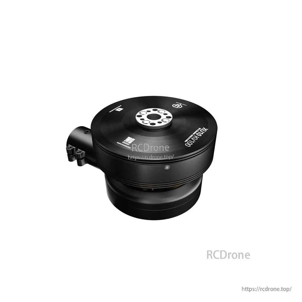 T-Motor X10A II 100 black UAV drone motor with top mounting plate and side cable housing
