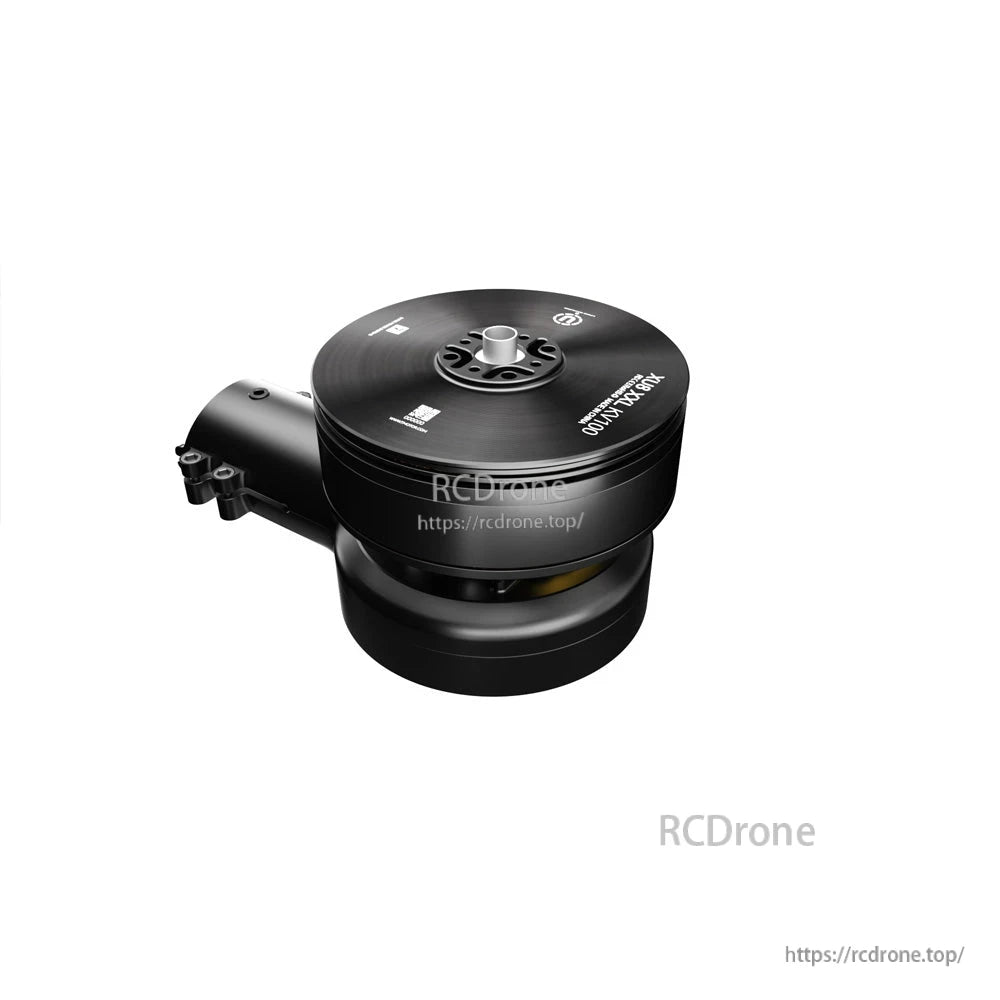 Black T-Motor brushless drone motor with integrated mounting arm and top hub plate