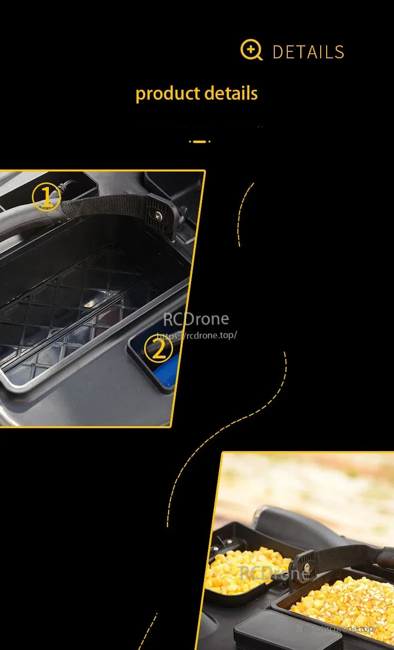 T888 GPS RC Boat, The product features a built-in antenna that is compatible with mobile phone batteries and power banks.