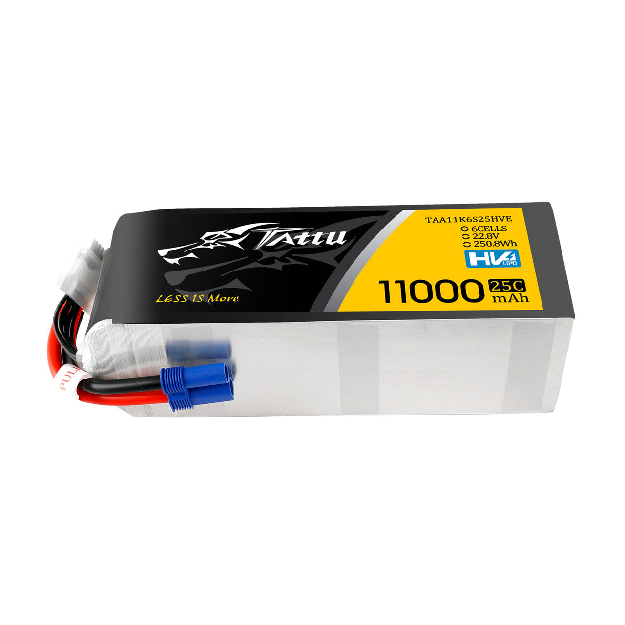 Tattu G-Tech 6S 11000mAh 22.8V 25C Lipo Battery, High-capacity lithium-ion battery designed for UAVs with XT90-S and EC5 connectors.