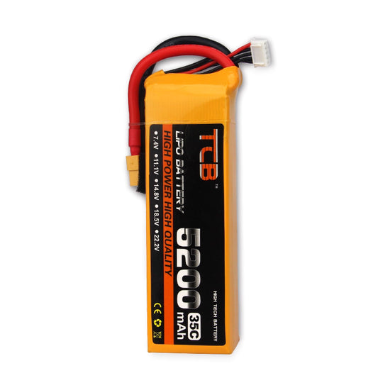 TCB 2S 3S 4S 5S 6S 7S 8S 5200mAh 35C 45C 75C LiPo Battery with XT60 Plug for RC Planes FPV Drones Helicopters Cars