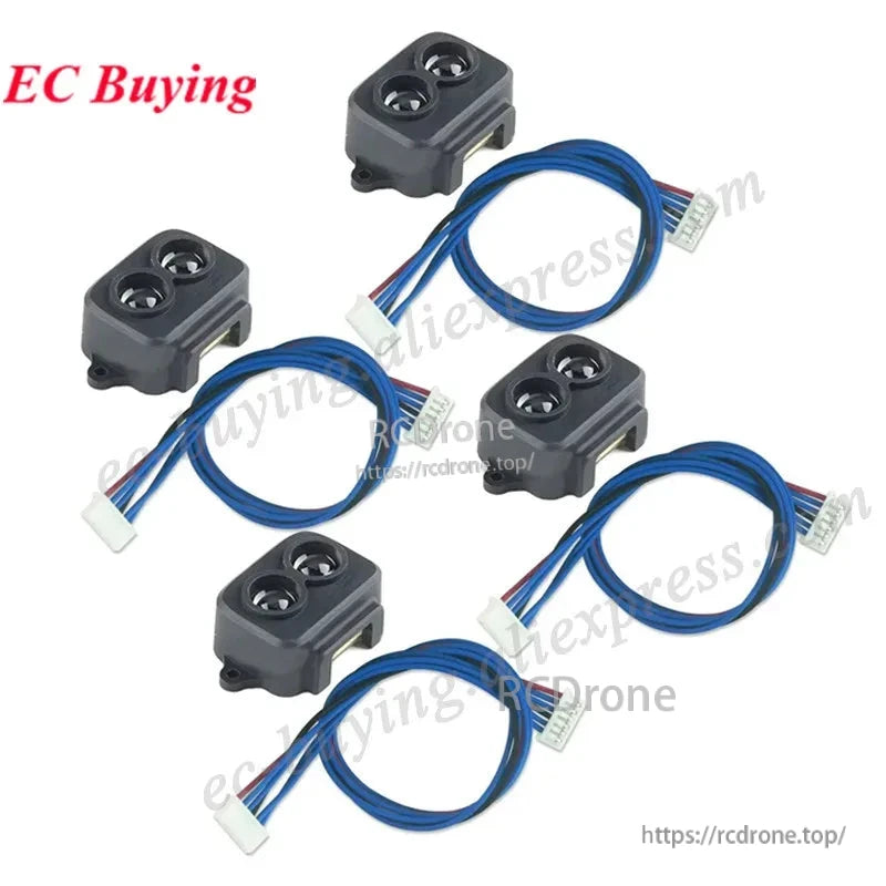 TF-Luna ToF Lidar Ranging Sensor, TF-Luna ToF Lidar Sensor, 8m range, 850nm VCSEL, UART/I2C interface, compatible with Arduino/Pixhawk; includes 4 units and cables.