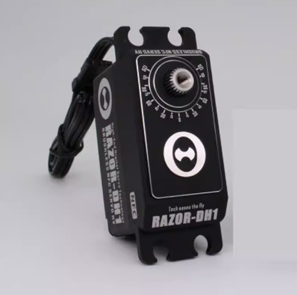 THETA Razor-DH1 low profile brushless servo with output spline, angle scale dial and attached lead wire