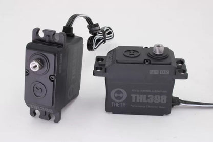 THETA THL398 standard size brushless servo in black plastic case with metal output spline and 3-wire lead