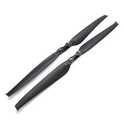 MAD TIPUP 24x8.0in Polymer Drone Folding Propeller, MAD TIPUP 24x8.0in polymer folding drone propeller set with two black blades and a central hinge hub