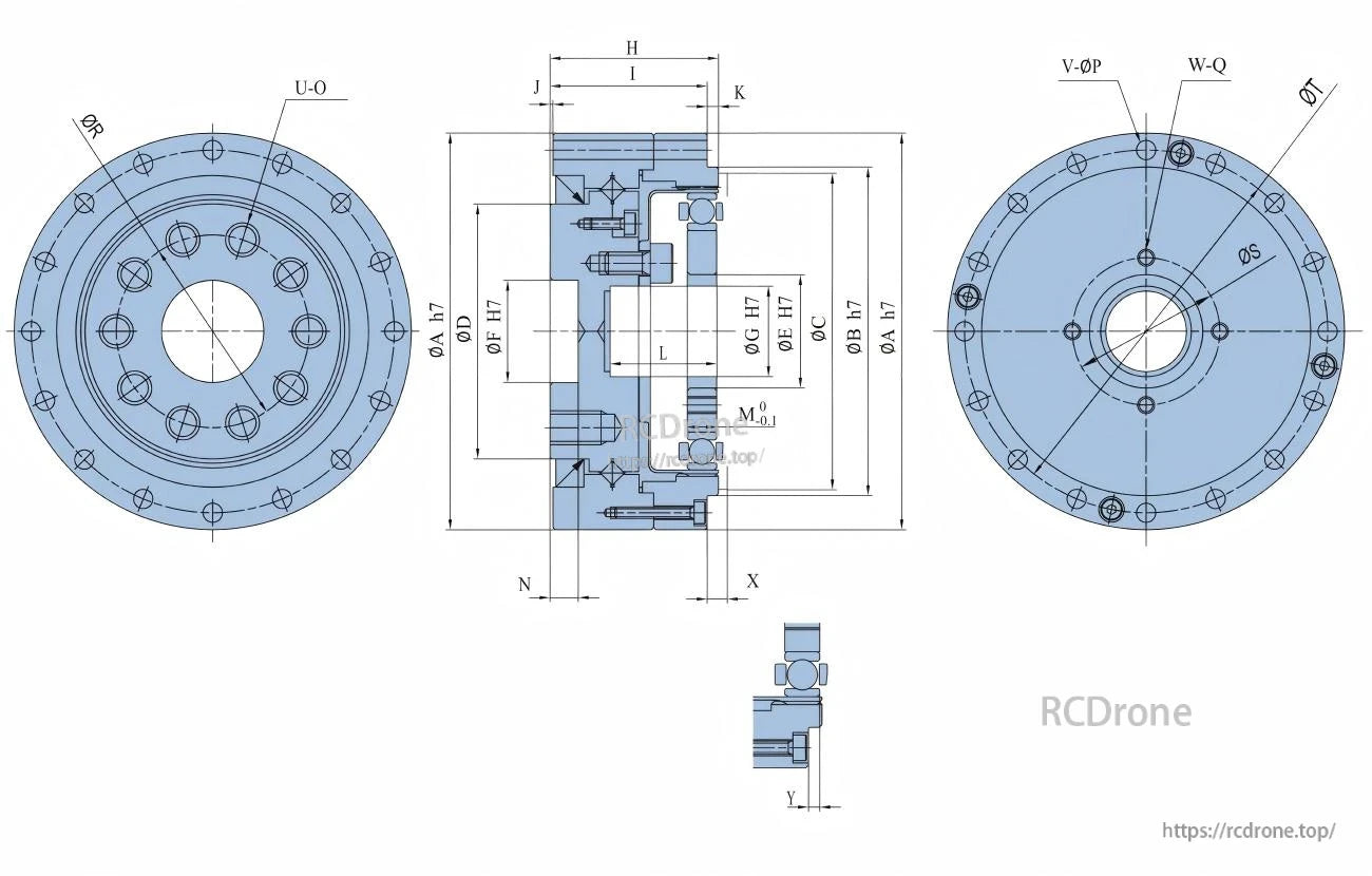 TLIBOT FCD-AJ Model 14 Robot Motor, The specifications include parameters such as torque, ratio, and moment of inertia for various applications like humanoid robots and exoskeletons.
