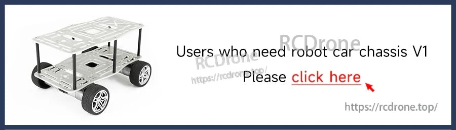 Banner linking to robot car chassis V1 option for users who need a compatible chassis platform