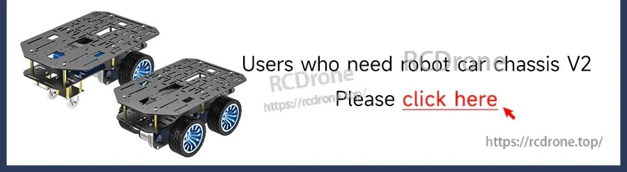 Banner linking to robot car chassis V2 option for users who need a compatible chassis platform
