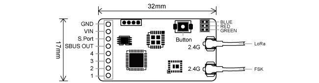 FrSky TW MX DUAL 2.4GHz Receiver With 4 PWM channel ports 4 a new stable TW protocol benefits from simultaneously integrating dual active 2.4G frequency bands