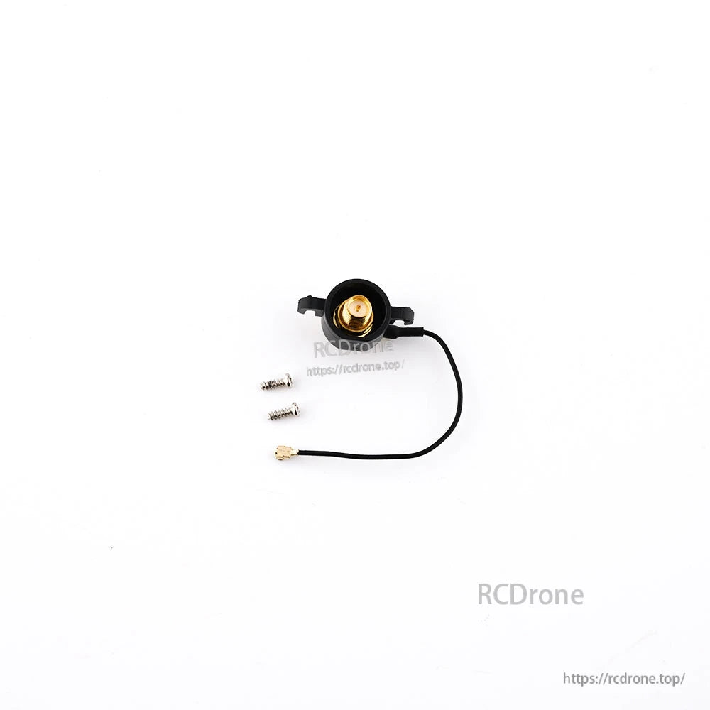 TX12 MKII antenna replacement connector kit with mounting bracket, coax pigtail lead, and two screws