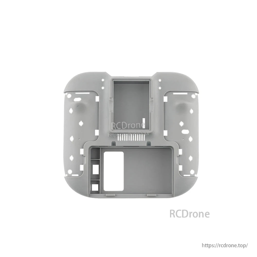 Inside view of TX15 radio rear case housing with mounting points; image includes RCDrone watermark