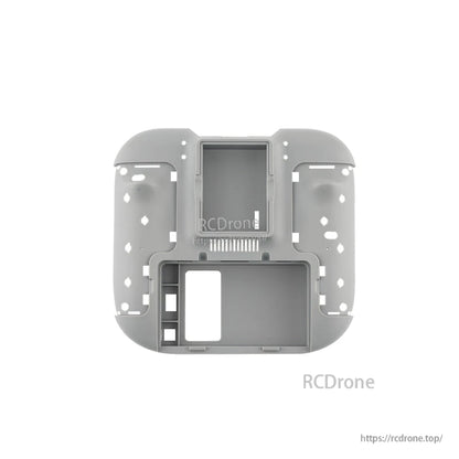 Inside view of TX15 radio rear case housing with mounting points; image includes RCDrone watermark