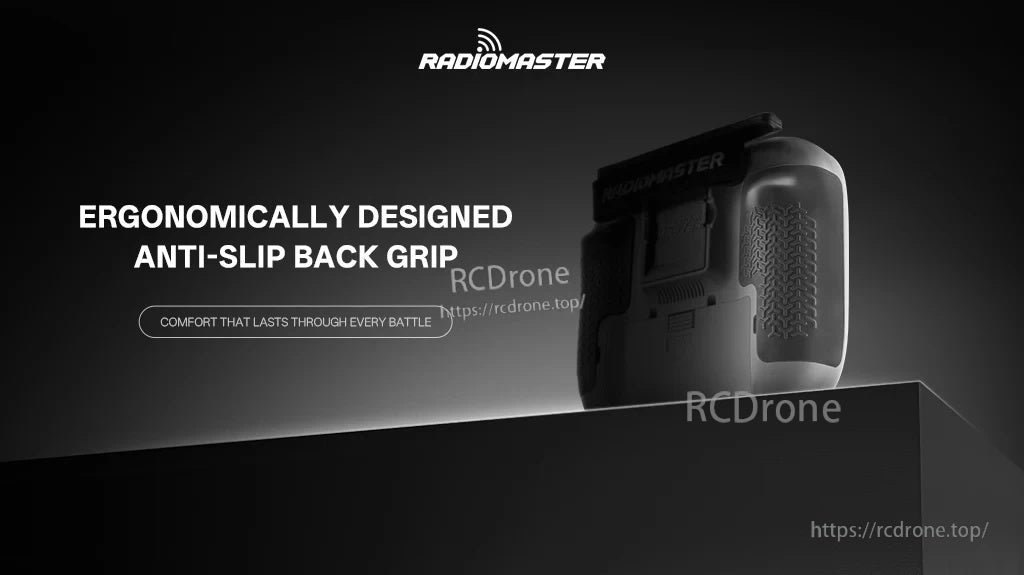 RadioMaster TX15/TX15 MAX rear grip accessory with ergonomic anti-slip textured back panel