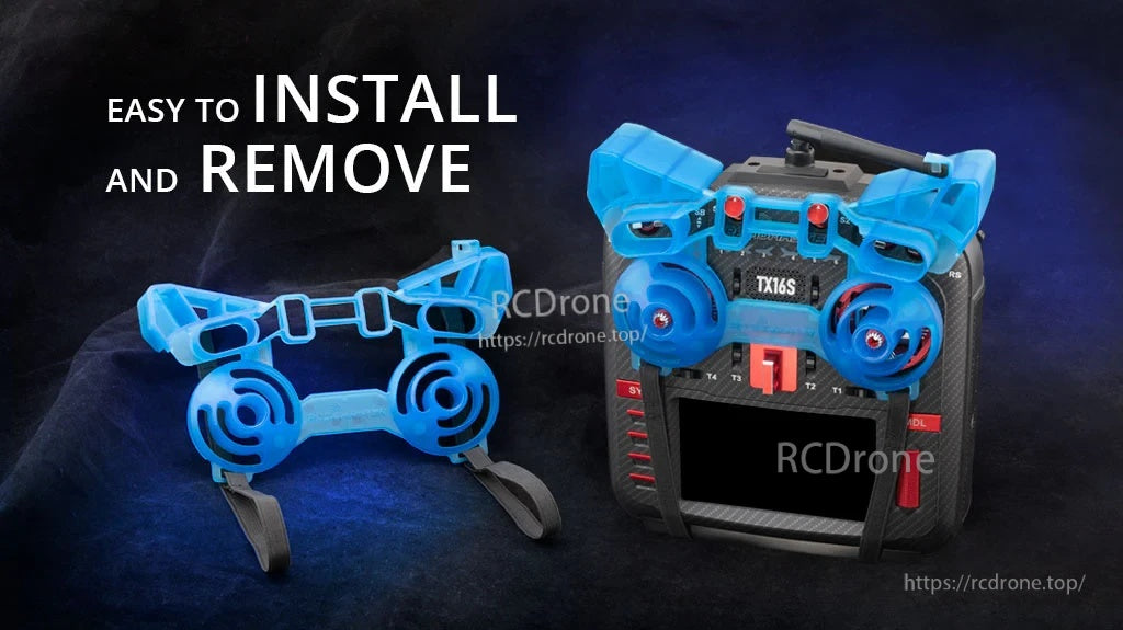 Injection-molded TPU gimbal and switch protector cover for TX16S/TX16S MKII, easy install and removal