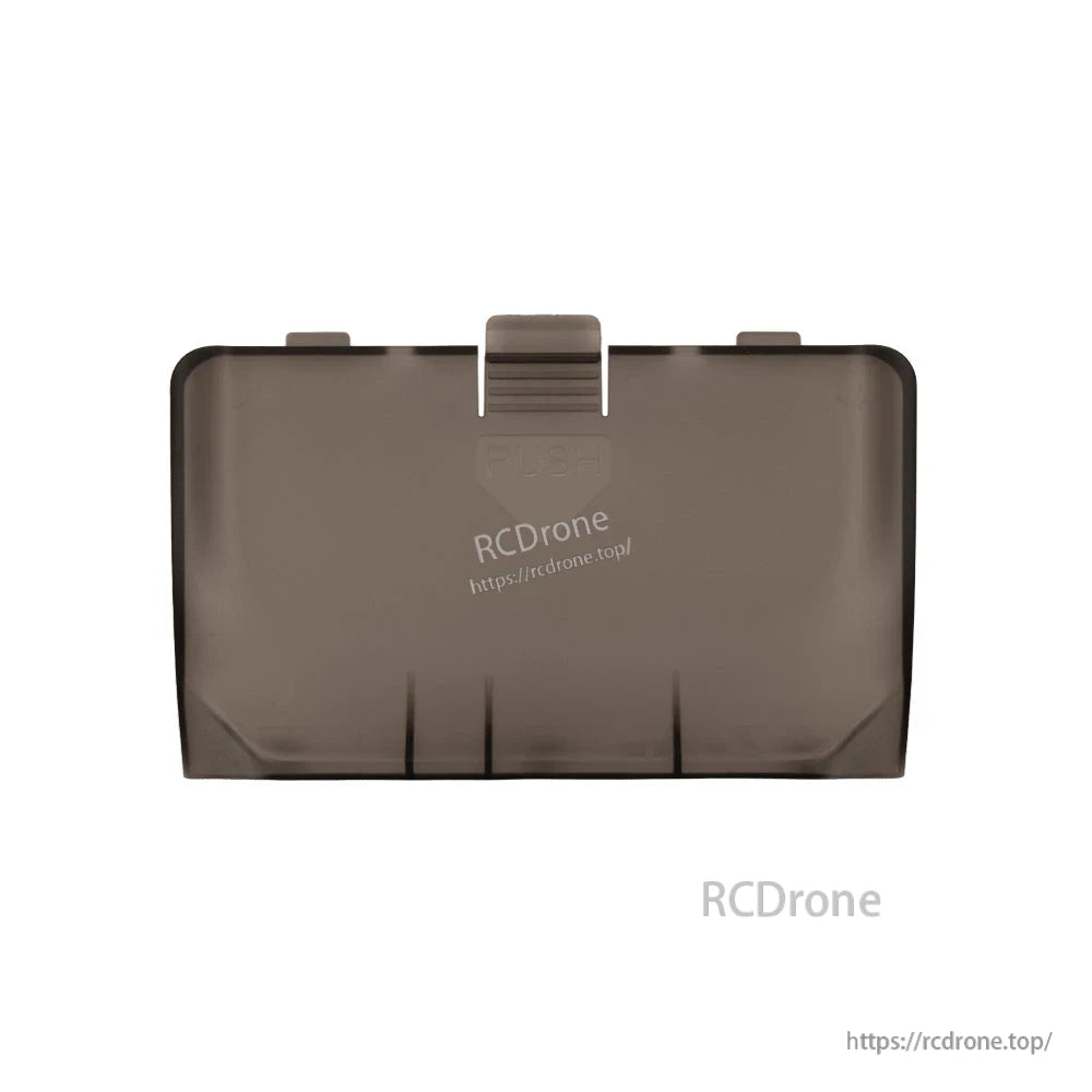 Full view of TX16S MK3 radio battery cover door showing latch area and bottom rib details