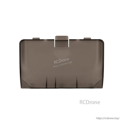 Full view of TX16S MK3 radio battery cover door showing latch area and bottom rib details