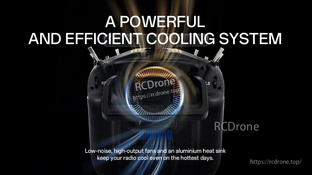 Back view highlighting cooling system with low-noise high-output fans and aluminum heat sink
