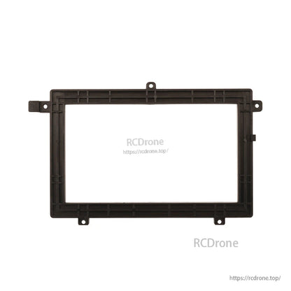 Black replacement screen bracket frame for TX16S MK3, straight-on view with mounting ears