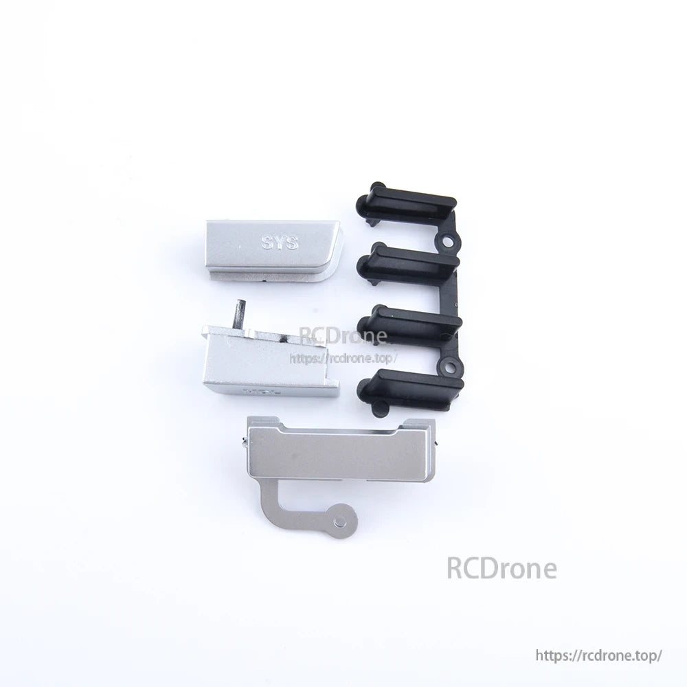 TX16S replacement button set for TX16S radio transmitter controls, silver switches and black button parts