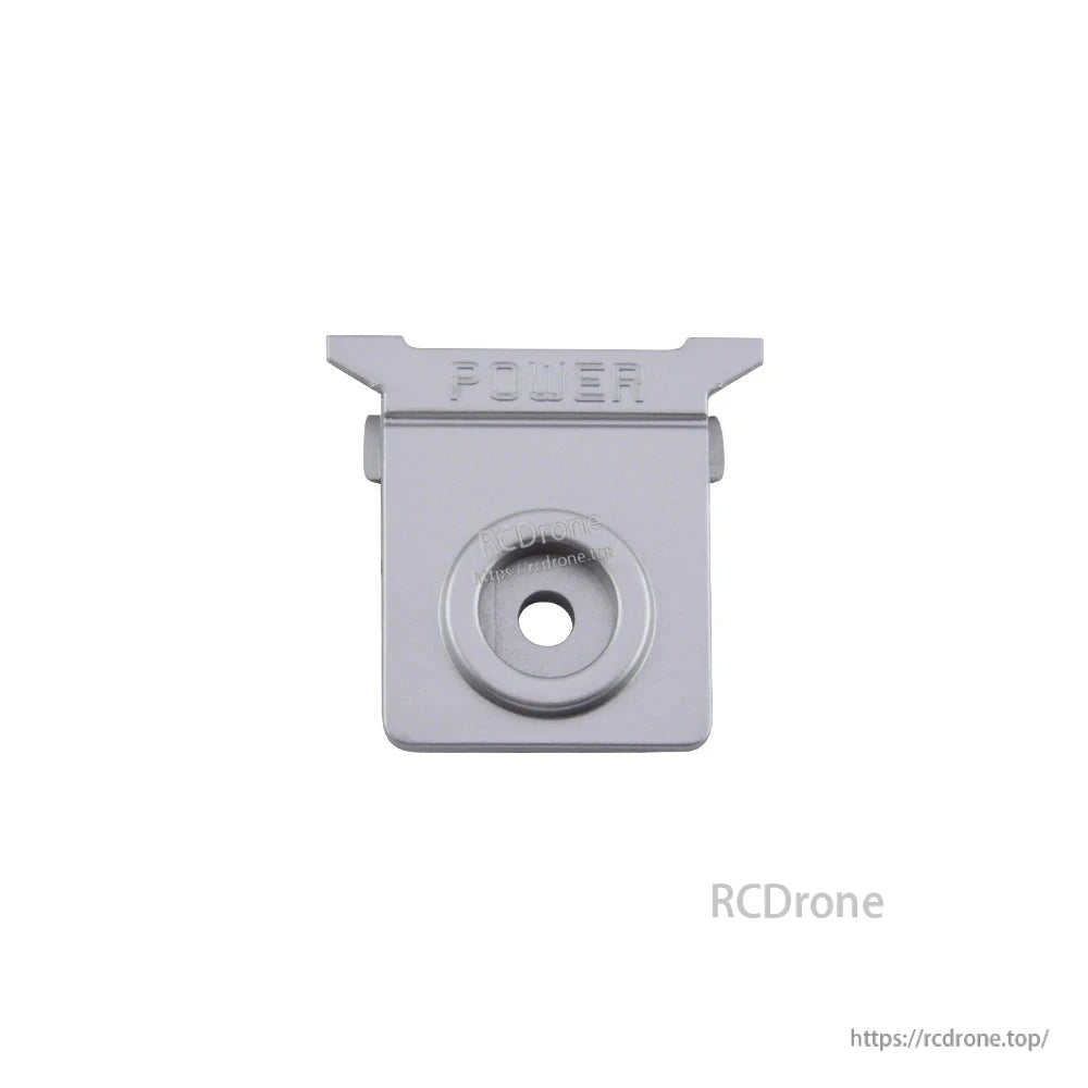 TX16S replacement power button front plate, gray cover with POWER label and center mounting hole
