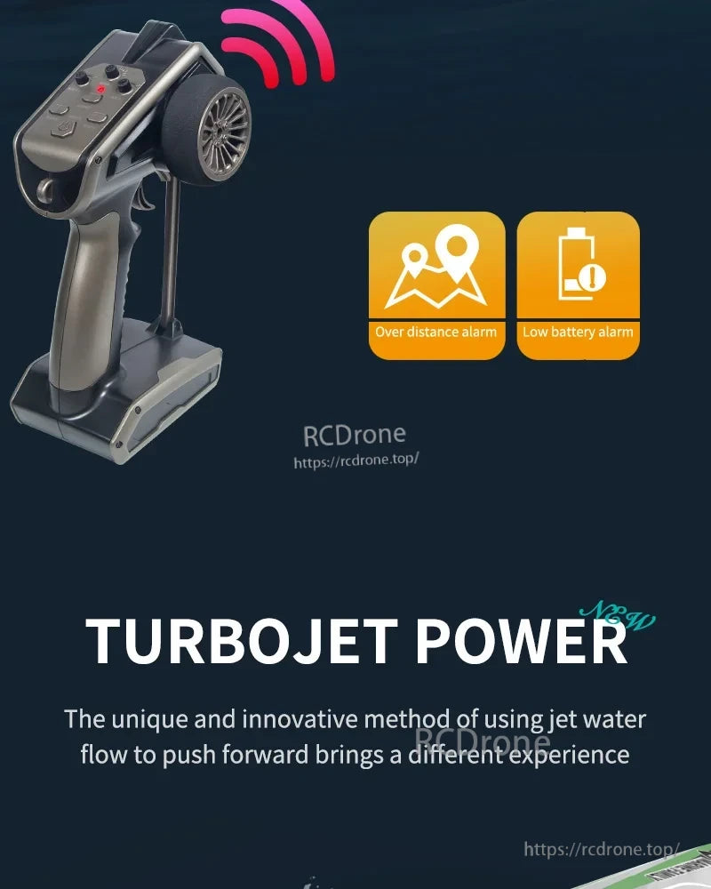 TX768 RC Boat, RC Boat with Turbojet Power and Safety Alarms
