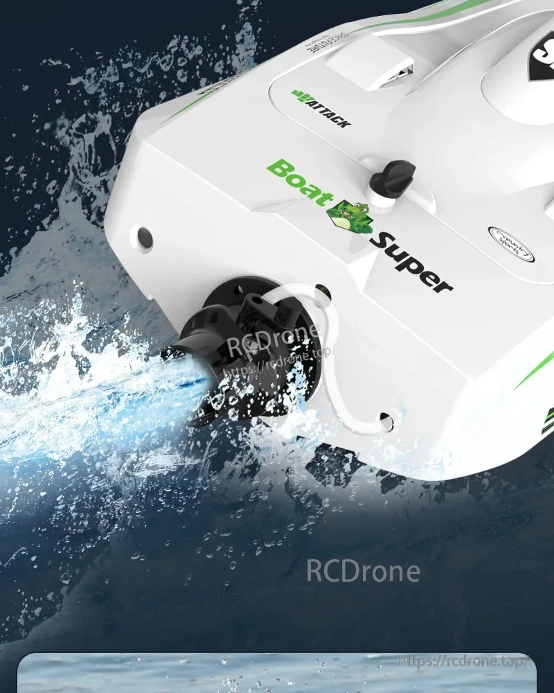 TX768 RC Boat, Vortex jet design reduces damage from obstacles using an internal propeller.