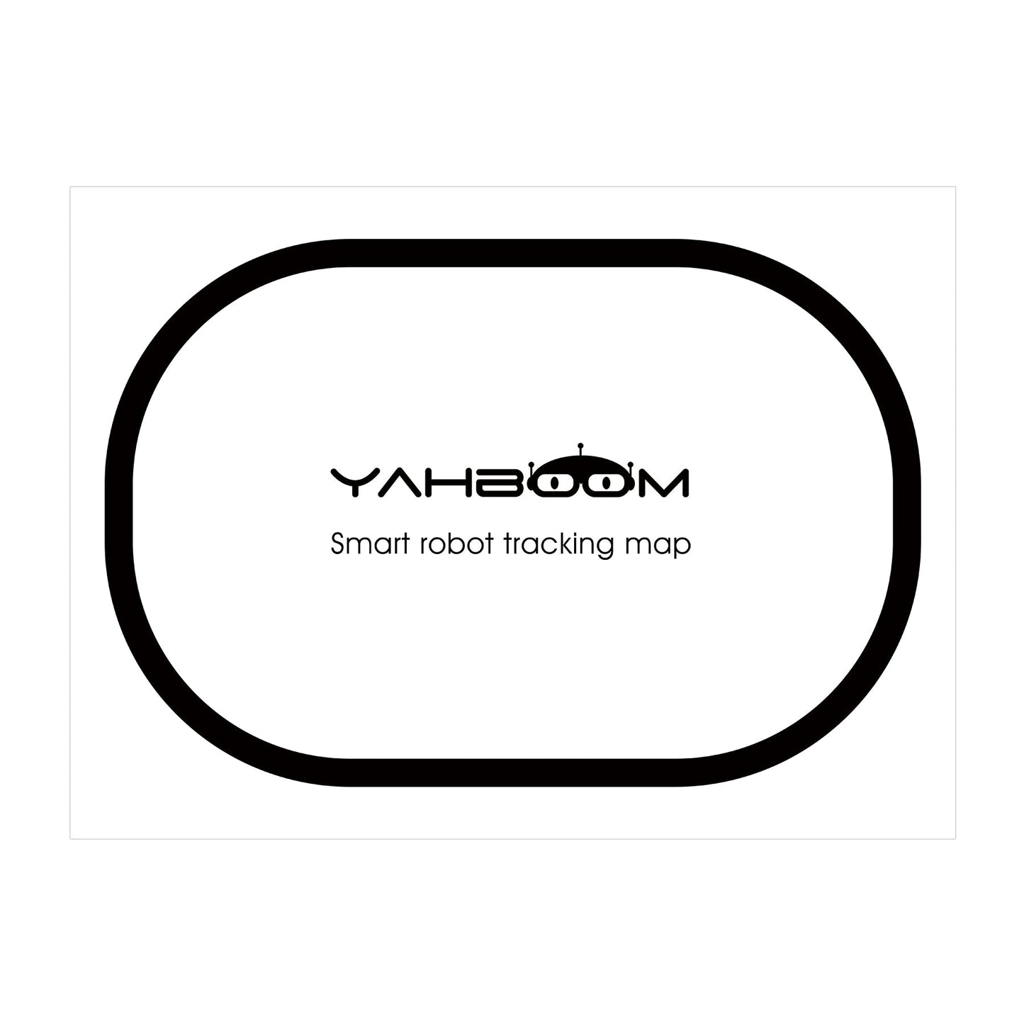 Yahboom paper tracking map with oval black line track for smart robot car IR line following