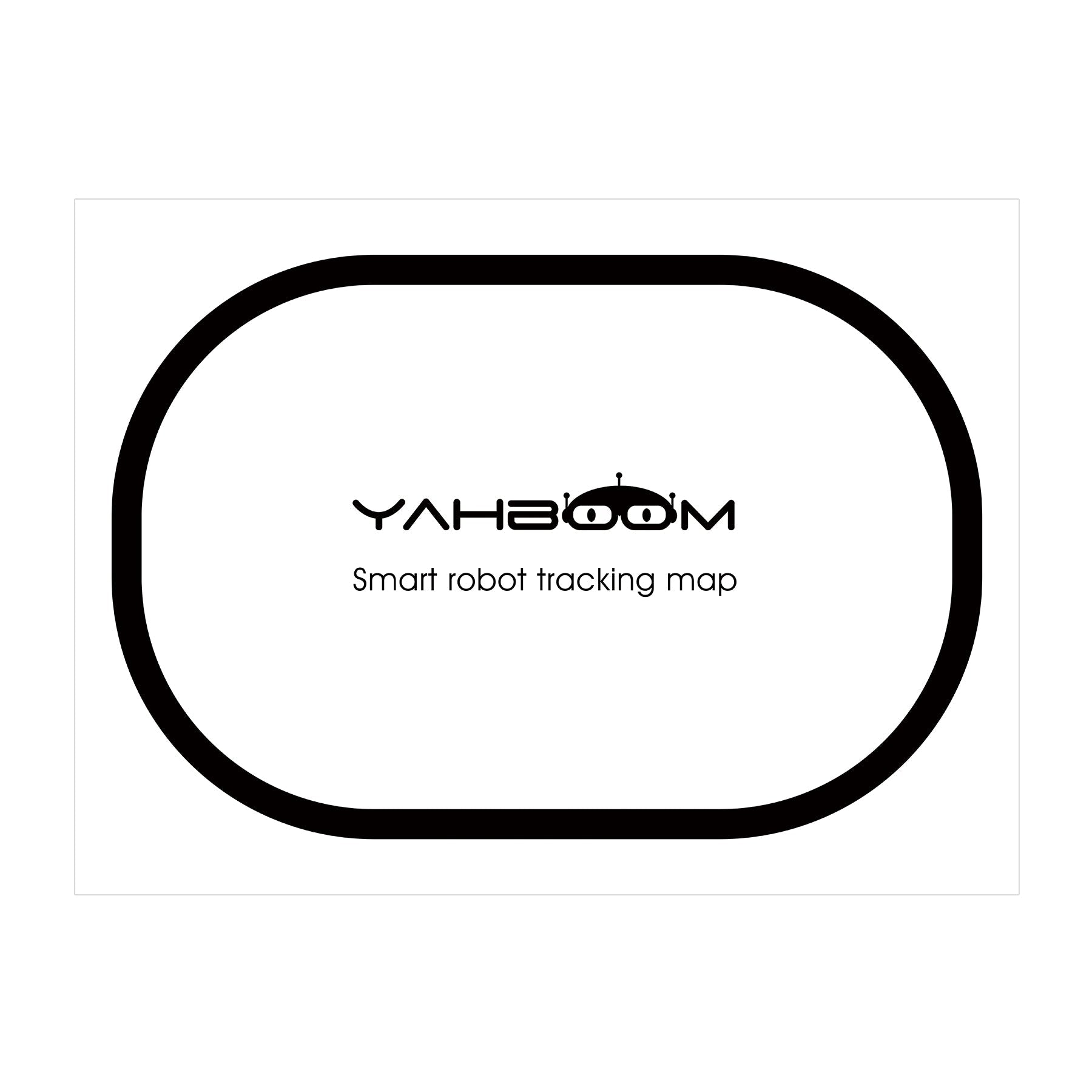 Yahboom paper tracking map with oval black line track for smart robot car IR line following