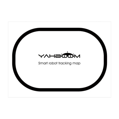Yahboom paper tracking map with oval black line track for smart robot car IR line following