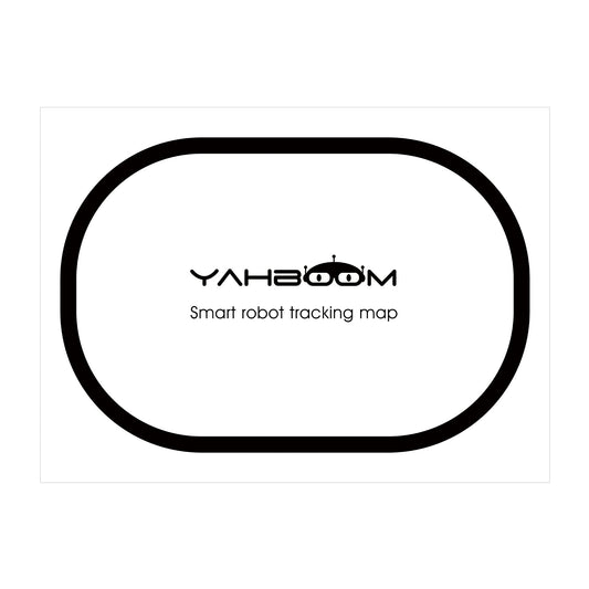 Yahboom paper tracking map with oval black line track for smart robot car IR line following