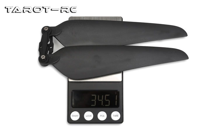 Tarot 1665 16 Inch Folding Drone Propeller, Airfoil design optimized for improved aerodynamics and stable flight.