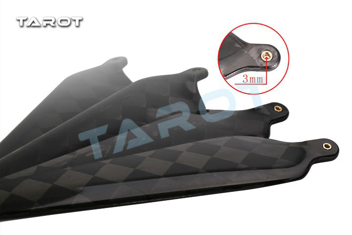 Tarot 17.5 Foldable Propellers, High-strength carbon fiber propellers with minimal weight.