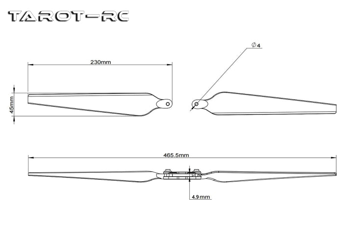 Tarot 1965 Props - 19 Inch Efficient Folding Propeller (CW+CCW) for Multirotor Drones