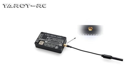 Tarot 5.8G 1.6W 48CH VTX, adjustable power output for image and video transmission.