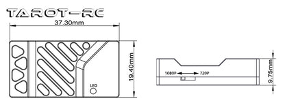 Tarot Analog AV to HDMI Module, Tarot module converts analog AV to HDMI with 300mm open type, suitable for TLRoTFRC applications.