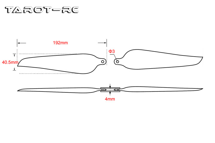 Tarot Martin 1655 CF Props, Drone features ultralight design with 8g propellers for reduced weight and improved flight performance.