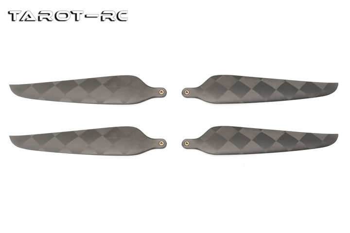 Tarot Martin 1655 CF Props, Product includes two 16-inch folding carbon fiber propellers (8g each), one CW and one CCW.