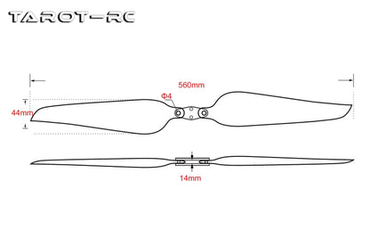 Tarot Martin 2290 Carbon Fiber Foldable Propellers (CW+CCW) kwa Drone ya Ustahimilivu Mrefu