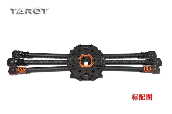 Tarot T810 Foldable Hexacopter Drone, Self-locking M3 nuts on carbon fiber plates provide vibration resistance for lateral movements.