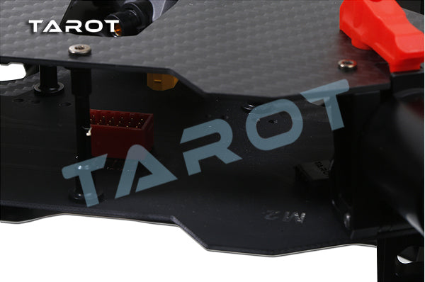 The Tarot X6 hexarotor frame is recommended for aerial photography and videography, requiring accessories like motors, ESC, propellers, radio systems, and LiPo batteries.